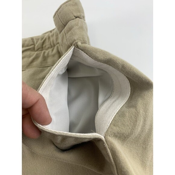 LL Bean Khaki Shorts Cotton Tan Drawstring Button 2 inch Pockets Womens Small - Picture 5 of 12